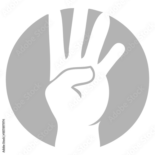 Counting Three Hand Sign