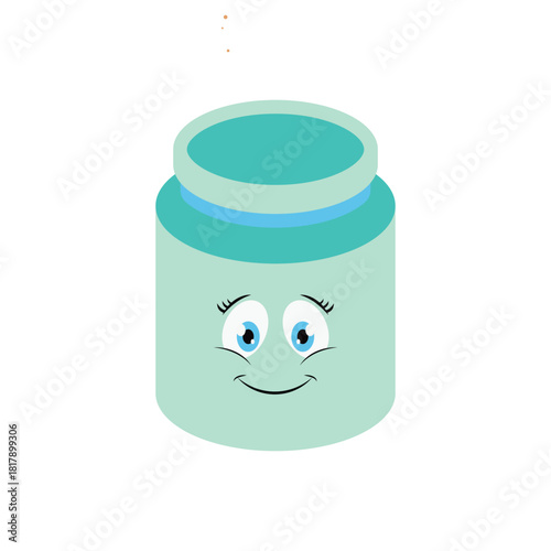 Colorful icon for baby food jar
