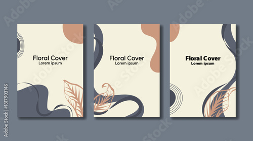 Minimalist floral cover magnolia with soft boho colors