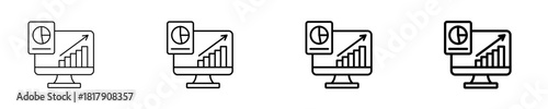 Data Analysis  Icon Set Different Style Collection