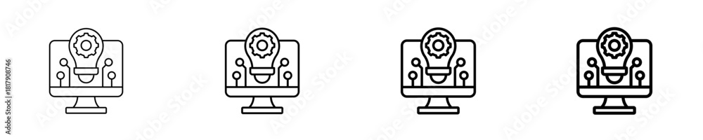 Fototapeta premium Digital Shift Icon Set Different Style Collection