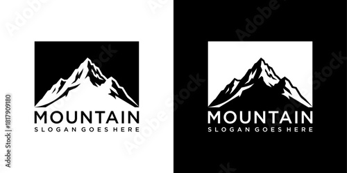 Mountain vector logo design template. Mountain logo. Mountain symbol. Mountain illustration
