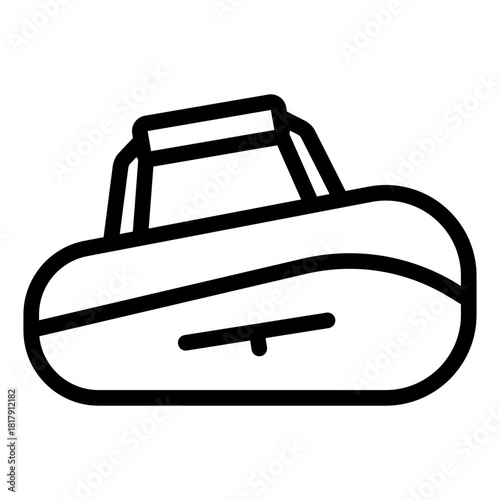 padel bag outline icon for gear, racket storage, match