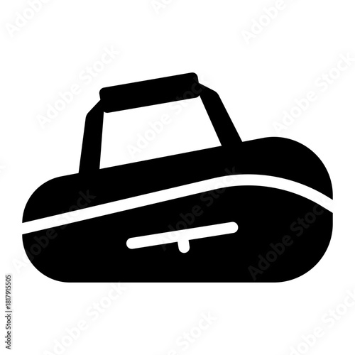 padel bag glyph icon for gear, racket storage, match