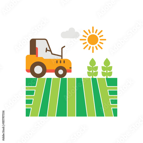 Colorful icon for green agriculture