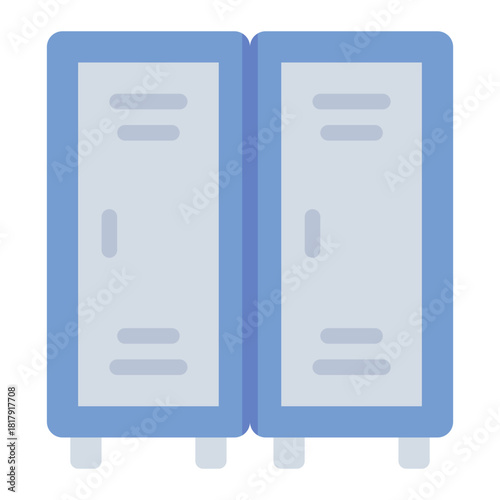 locker flat icon for padel facility, gym, sports gear