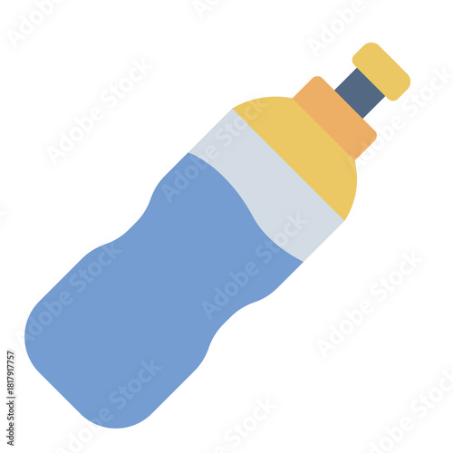 water bottle flat icon for padel hydration and training
