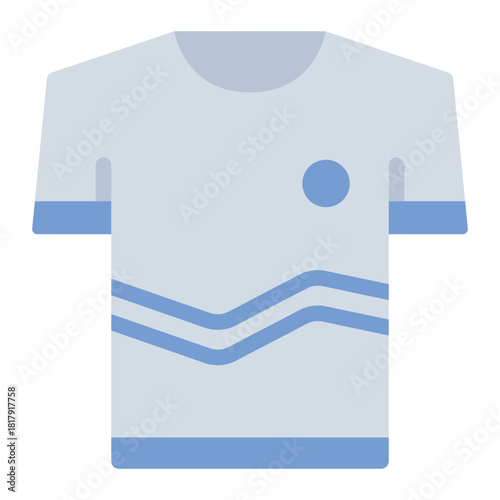 sport shirt flat icon for padel player outfit and uniform