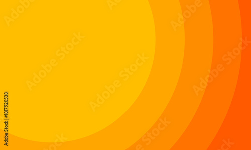 Abstract right vector background with concentric circles in yellow to orange gradient, radiating from the center like a sunburst for a warm, energetic, eps10