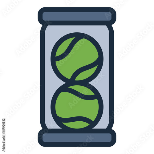 padel ball filled line icon for sports pack, tennis, training