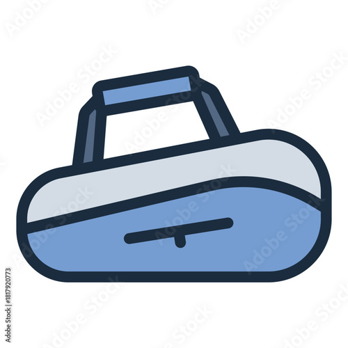 padel bag filled line icon for gear, racket storage, match