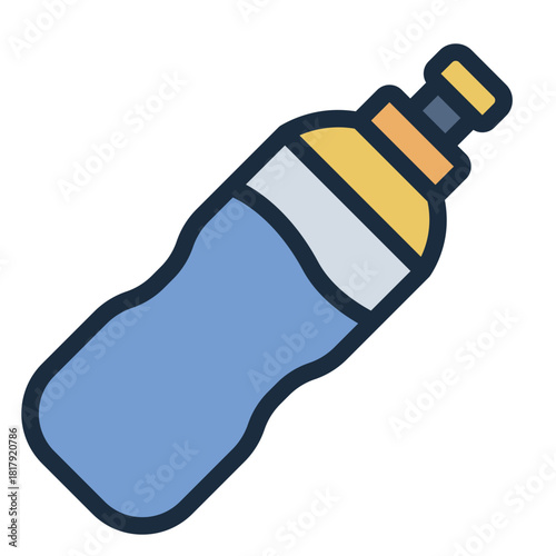 water bottle filled line icon for padel hydration and training