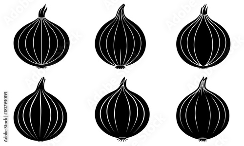 Black Onion Silhouettes Set