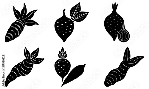 Fresh vegetables in vector design for healthy eating concept, promoting organic food and culinary design, ideal for restaurant menus and food blogs