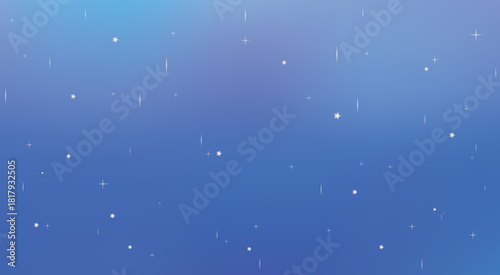 A calming gradient blue background with scattered tiny white star shapes