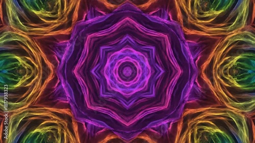 Seamless abstract colorful fractal background with purple and pink floral swirl patterns and vintage vector ornament textures for a stylish wallpaper design element