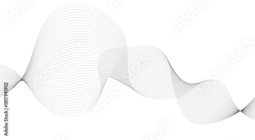 Abstract vector gradient background with grey wavy lines, Abstract wave element for design. Digital frequency track equalizer.