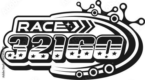Car race championship retro Y2K icon or badge. Car road racing championship vintage Y2K vector symbol, drive motorsport retro icon. Auto rally emblem or sign with race start count retro typography