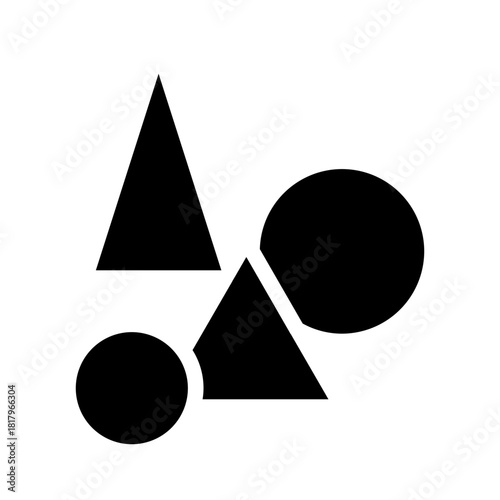 geometric figures glyph icon