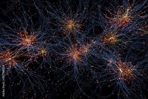 Neuro-Fireworks: Neurons exploding like fireworks, releasing neurotransmitters into the neural sky.