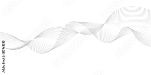 Beautiful wave form an array of glowing dots. An abstract stream of dots.