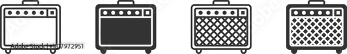 Guitar amp icon vector illustration.