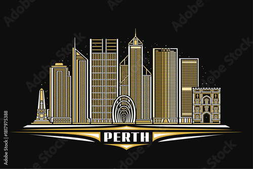 Vector illustration of Perth