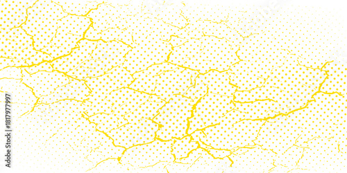 Dotted gradient vector illustration, yellow halftone background