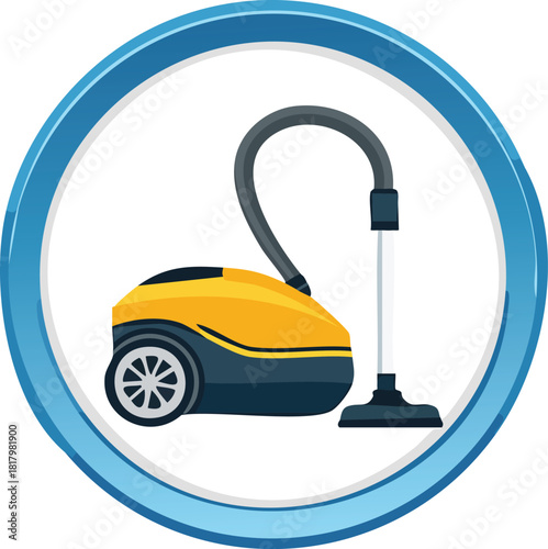 Simple smart vacuum cleaner icon