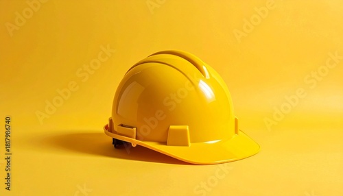 yellow hard hat on a yellow background