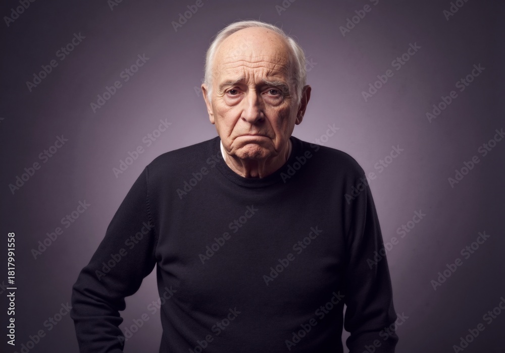 Obraz premium A Portrait of an old man with a melancholic expression