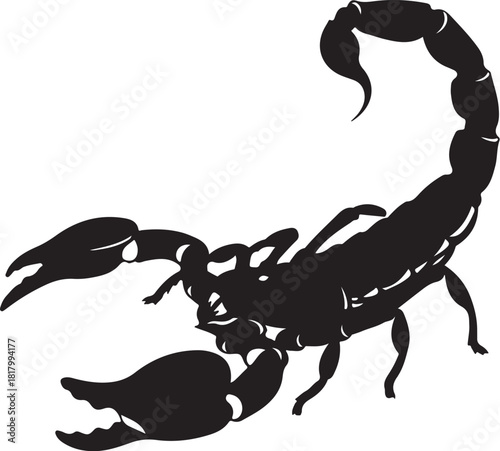 Scorpion silhouette isolated graphic design element vector