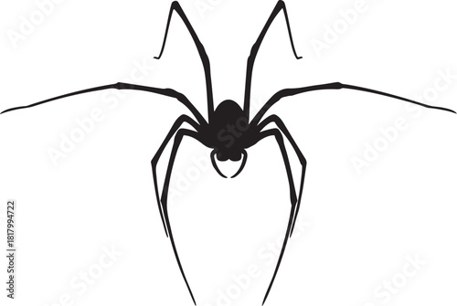 Creepy spider insect silhouette vector illustration design