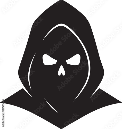 Grim reaper ghost character dark mystic horror icon symbol