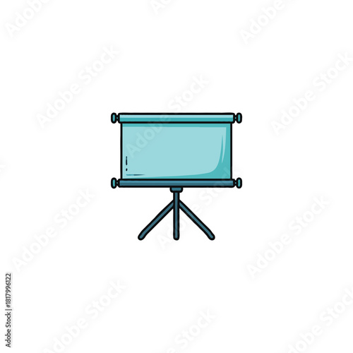 Minimalist presentation screen illustration conveys simplicity in professional settings suitable