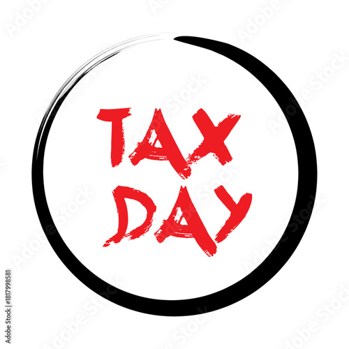 tax day hand draw template icon vector design