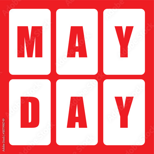 may day template icon vector design