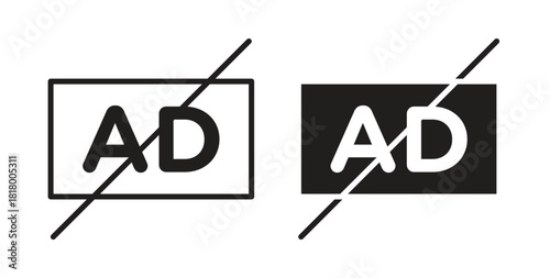No audio description icon for mobile app, editable designs
