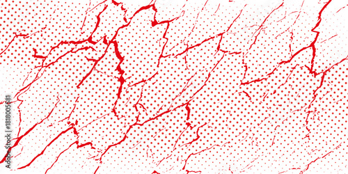Dotted gradient vector illustration, red halftone background