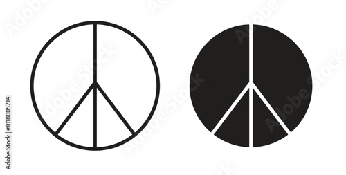 Peace icon for mobile app, editable designs