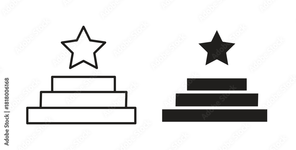 Φωτογραφία Podium star icon for mobile app, editable designs