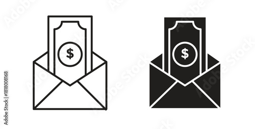 Salary icon for mobile app, editable designs