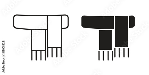 Scarf icon for mobile app, editable designs