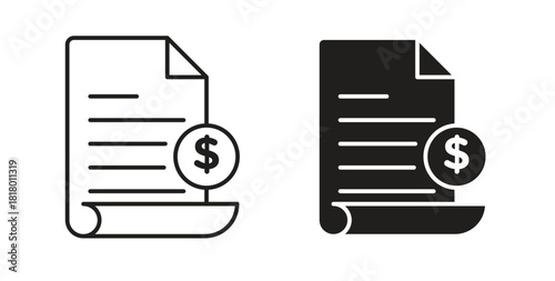 Tax icon for mobile app, editable designs