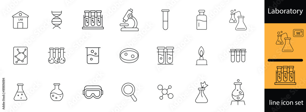Fotografija Laboratory icon set