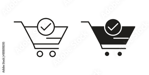 Purchase order icon. Symbol, logo illustration. graphic icon set