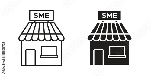 SME icon. Symbol, logo illustration. graphic icon set