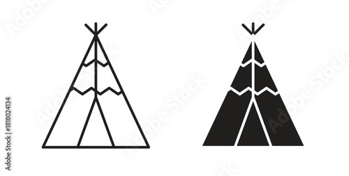Tepee icon. Symbol, logo illustration. graphic icon set
