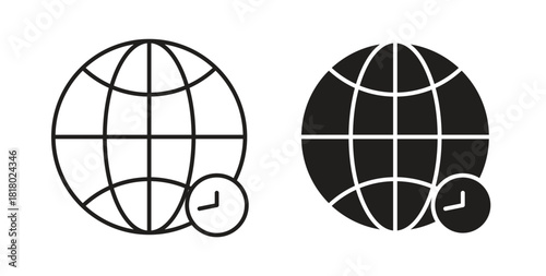 Time zones icon. Symbol, logo illustration. graphic icon set