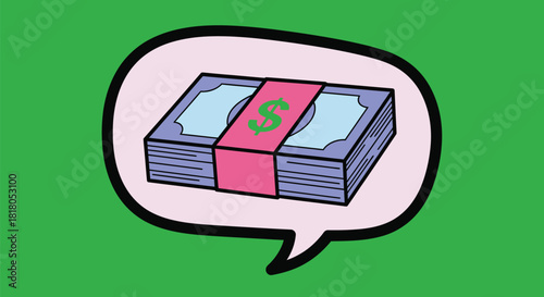 Money cash stack currency earnings finance wealth dollar bills